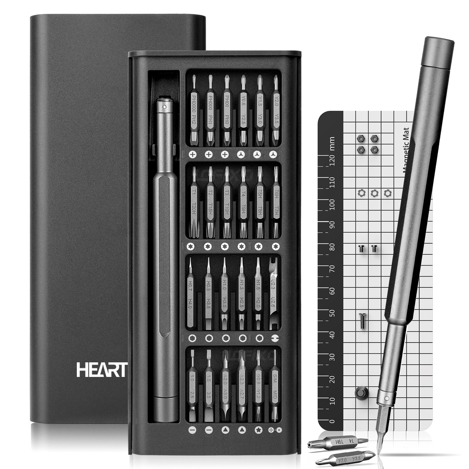 Präzisions Schraubendreher set klein,Brillen Reparatur Werkzeugset,Magnetische Schraubendreher Torx T5 T6 T8 Pentalobe Triwing Flachkopf Phillips für iPhone/Ps4/Xbox/Switch-Controller,Handy werkzeug