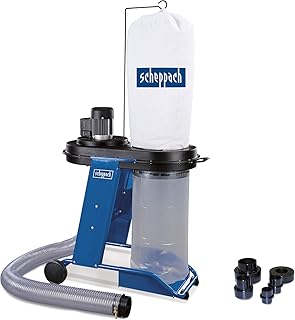 Scheppach Absauganlage HD12 (550 W, Luftleistung 1150m³/h, Füllmenge 75 L, Schlauch- Ø/-länge 100mm/2300mm, Fahrvorrichtung) inkl. Adapterset