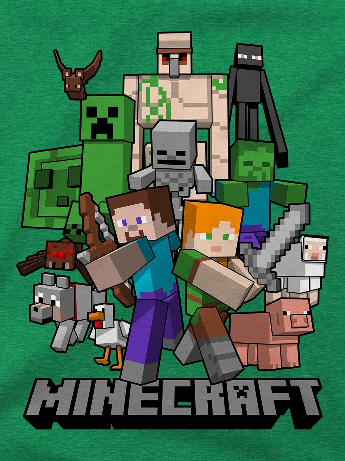 Material De La Tela De Minecraft Alex Y Steve