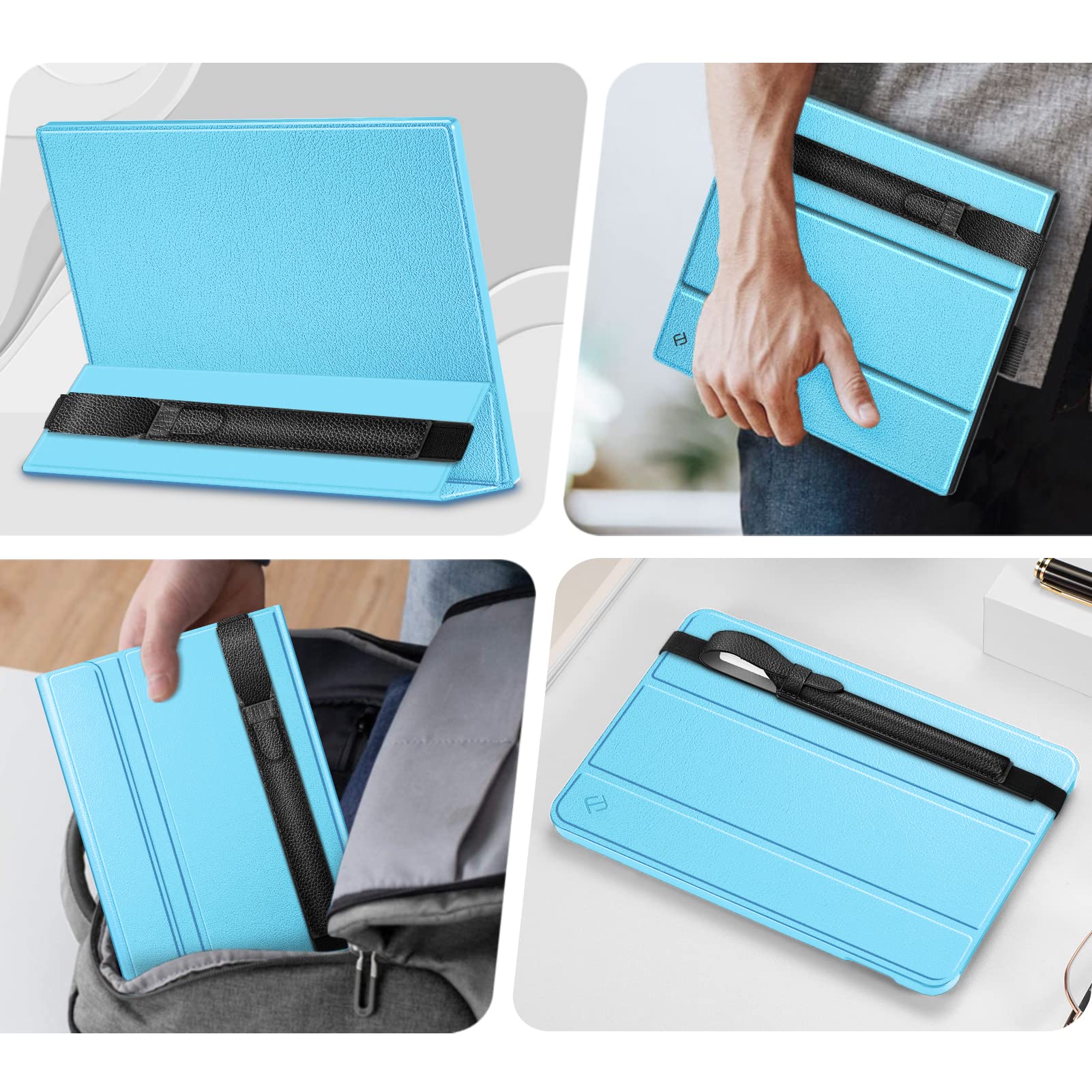 FINTIE Pencil Holder Compatible with Remarkable 2, Stylus Pouch PU Leather Pen Sleeve Portable Elastic Pencil Case Cover for Remarkable 2/BOOX/Scribe Stylus Pen