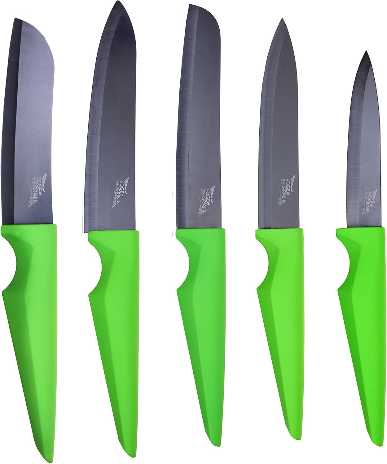 Amazon Com Edge Of Belgravia Ceramic Lime Green Knife Set Of 5 Knives Kitchen Cookware And Serveware Kitchen Dining