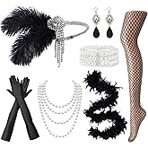 FEYIR 1920s Accessories for Women Flapper Great Gatsby Roaring 20s Costume Accessories Set