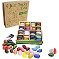 Crayon Rocks Just Rocks in a Box, 32 Colors, Tripod Grip Crayons Made For Handwriting Development in Kids and Toddlers, Fun & Educational, Creative Activity, 2 of Each Color - 64 Count