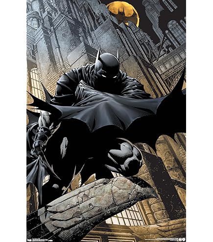 Poster Toile Batman & Catwoman - Dark Knight Comic Book Cover Art Print