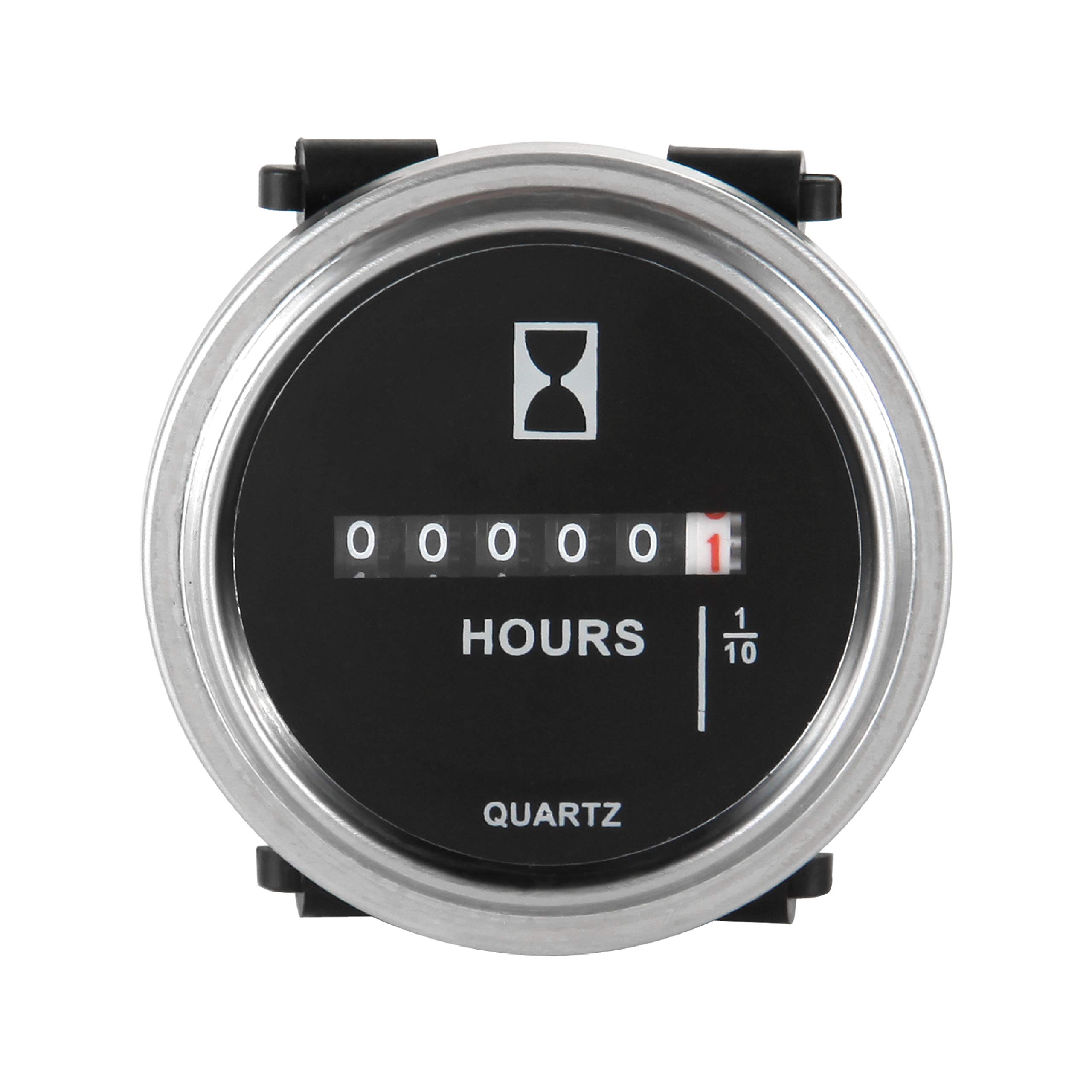 HonorMeet Quartz Hour Meter,DC 6V to 80V,Hours counting for Maintenance,Waterproof Design for Riding Lawn Mower Tractor Compressor Boat Marine Jetski Outboards Snowmobile.