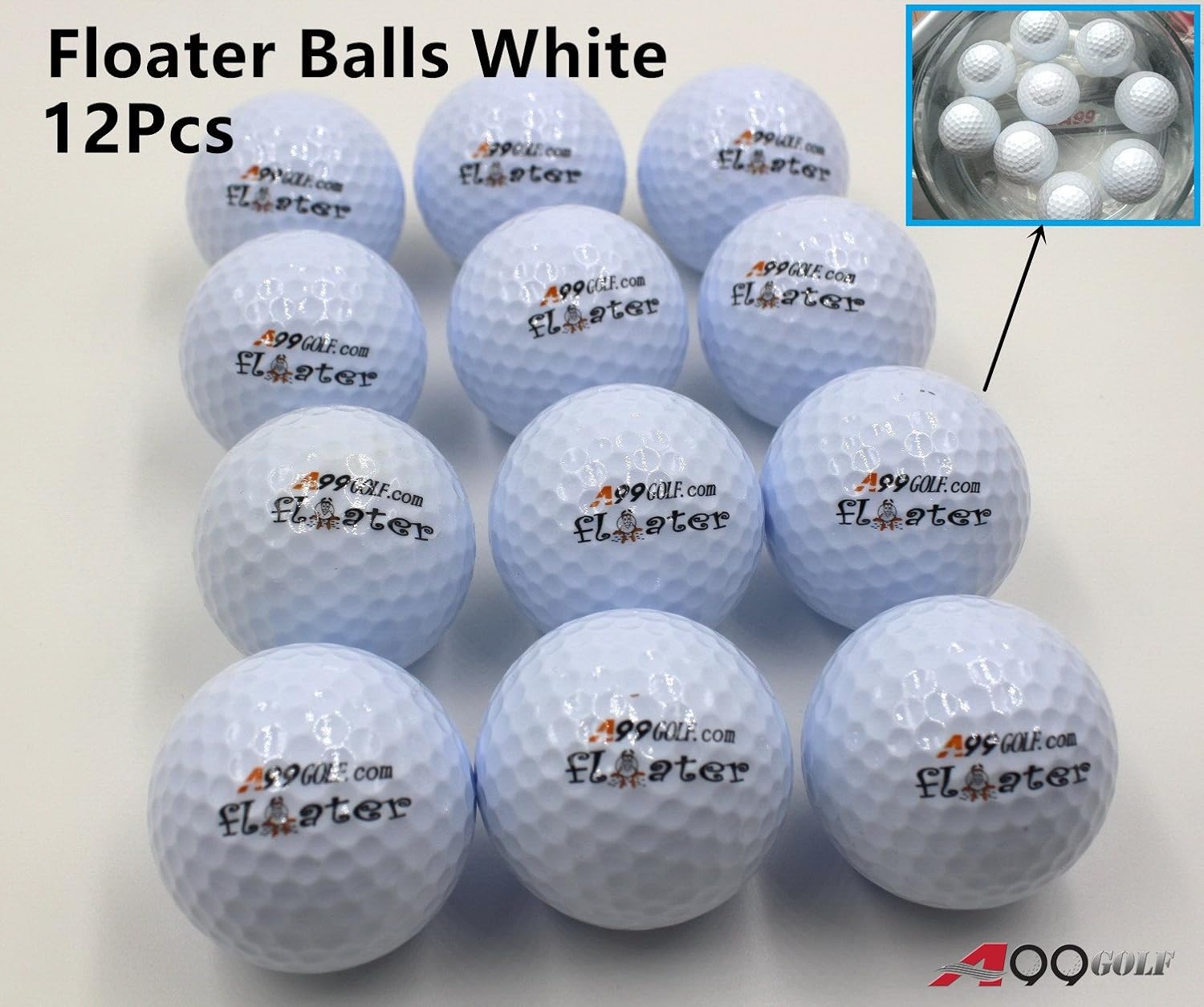 A99 Floating Golf Balls Floater Ball Float Water Range New (White 12