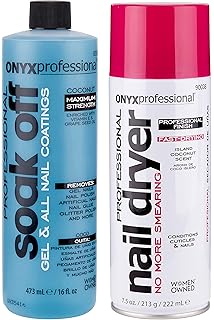Amazon Com Onyx Professional 100 Acetone Nail Polish Remover 16oz Nail Dryer 7 5oz Beauty
