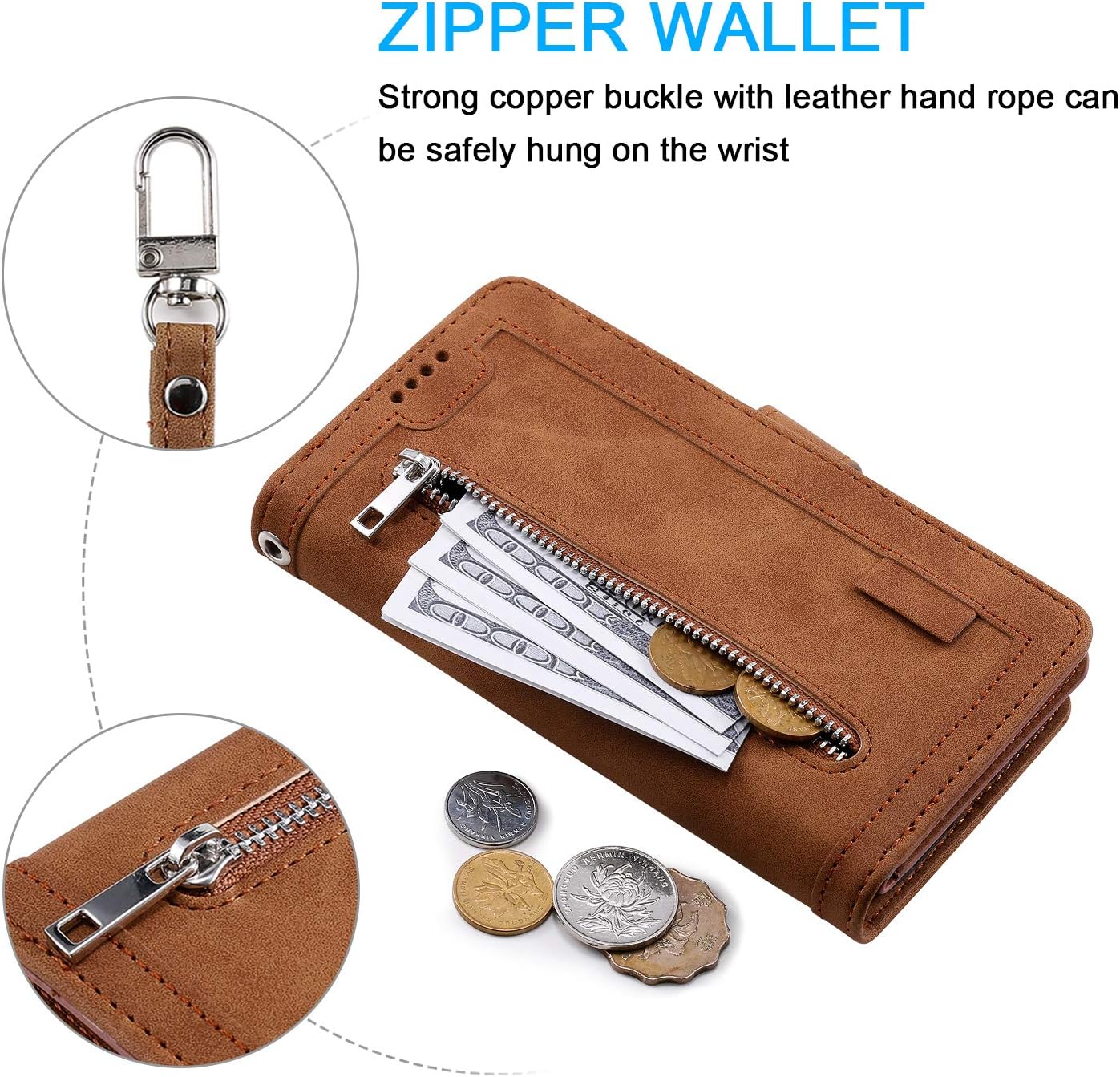 UEEBAI Wallet Case for iPhone 7/8/SE 2022 5G/SE 2020 - Image 5