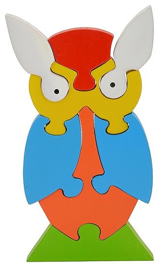 Skillofun Wooden Take Apart Puzzle Owl, Multi Color
