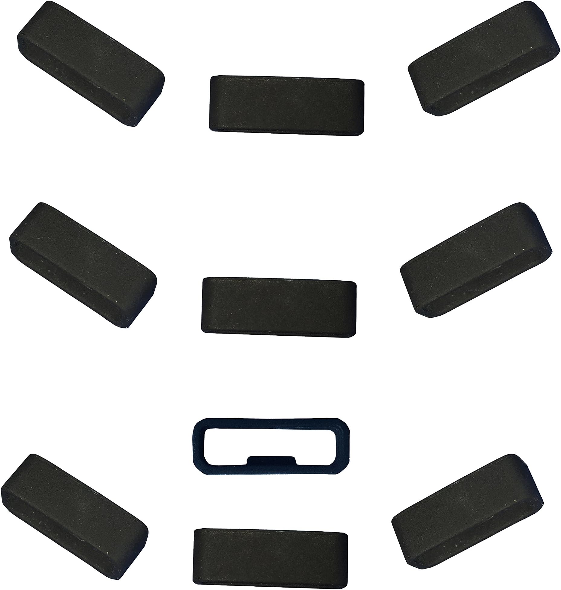 Replacement Band Keeper Fastener Ring for Garmin Vivosport Band Keeper (Pack of 10) Silicone Non-Slip Security Loop for Garmin vívosport Smart Activity Tracker (Style1-10pcs)