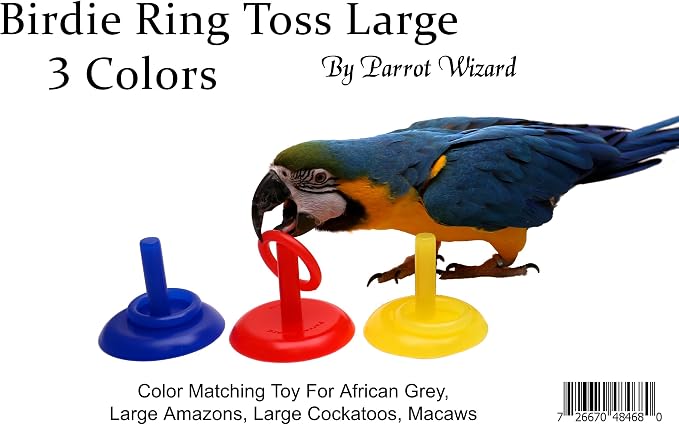 Amazon Birdie Ring Toss Trick For Parrots 3 Color Large Pet