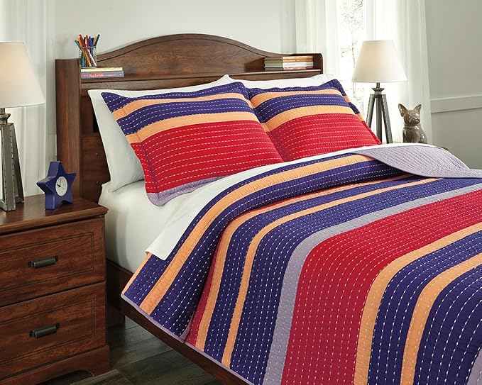 Signature Design By Ashley Q321001t Beaverton 2 Piece Quilt Set