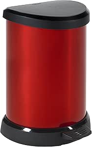 CURVER 02120 Metallic's - Cubo de la Basura con Pedal (20 litros