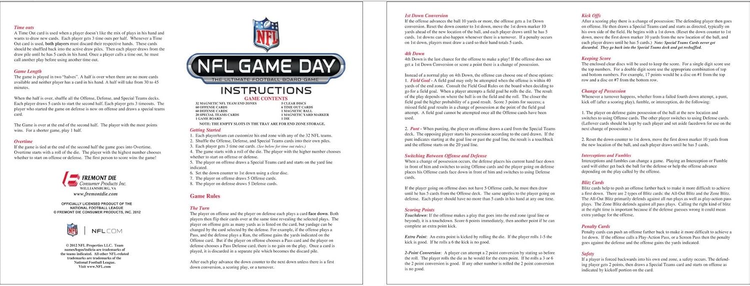 NFL Game Day Board Game: Toys & Games