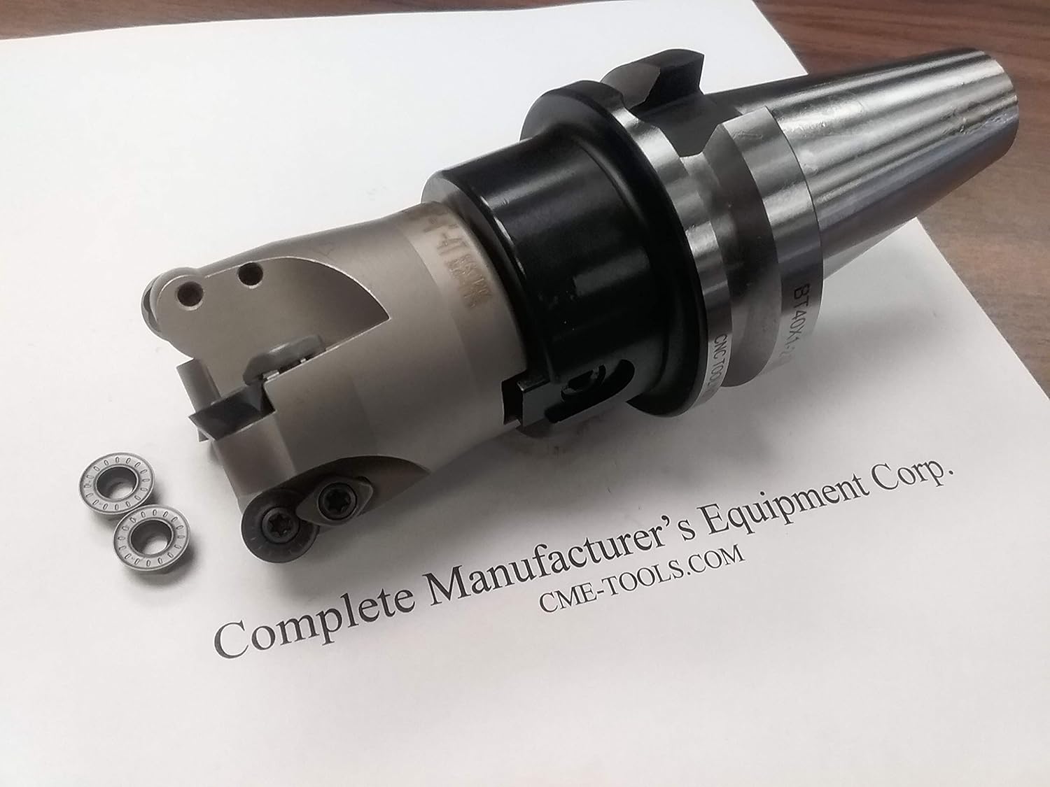 BT40 Arbor 506R200 4 Sandvik RCKT1204 Round Inserts 2 face Mill R200 tillescenter Workholding