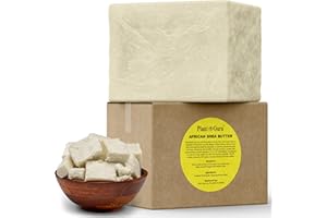 Plant Guru Raw African Shea Butter 5 lbs. Bulk Block 100% Pure Natural Unrefined IVORY - Ideal Moisturizer For Dry Skin, Body, Face And Hair Growth. Great For DIY Soap and Lip Balm Making.