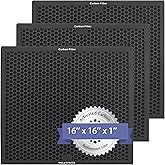Popurure Air Scrubber Active Carbon Filters Compatible with BlueDri, VEVOR and Dri-Eaz Air Purifier, for Drieaz HEPA500 16'' x 16'' x 1'' inches（3 Pack）