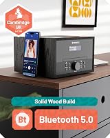 MAJORITY DAB400 Bluetooth DAB+ Radio CD Player 40W Oak/Remote view 2