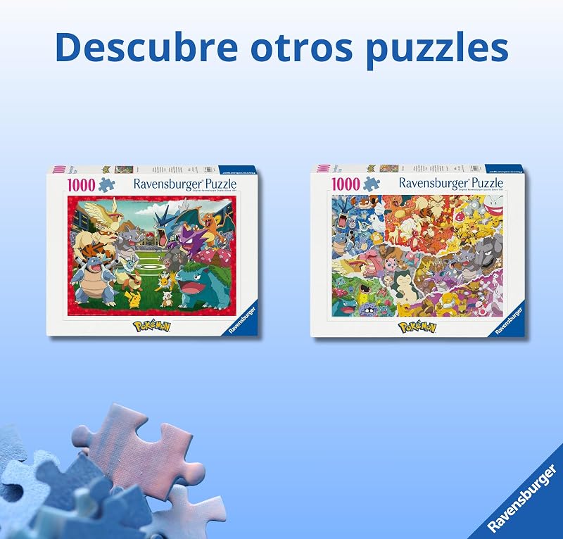 Ravensburger - Desafio Pokémon | Puzzle 1000 Peças | Puzzles 1000 Adultos 70x50cm | Pokemon Puzzle 1000 Peças | Puzzles Adultos & Crianças +14 anos
