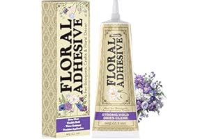 Colle florale 60 g - Colle transparente étanche pour fleurs fraîches, séchage rapide, flexible pour bouquets, corsages, arran