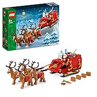 LEGO Santa's Sleigh - Building Toys for Kids, Boys & Girls, Ages 9+ - Indoor Christmas Decorations for Home W/Santa Claus Figurine & Reindeer - Gifts for Boys & Girls - 40499 LEGO Santa's Sleigh - Building Toys for Kids, Boys & Girls, Ages 9+ - Indoor Christmas Decorations for Home W/Santa Claus Figurine & Reindeer - Gifts for Boys & Girls - 40499