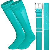 Ratokaler Baseball Socks and Belt Combo for Youth Adult Softball Sock Belt for Boys and Girls