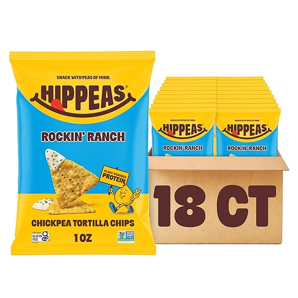 HIPPEAS CHICKPEA TORTILLA CHIPS, ROCKIN’ RANCH GLUTEN FREE...