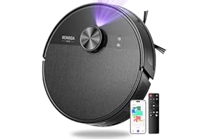 MONSGA Robot Vacuums and Mop, 7000Pa Robotic Vacuum with Lidar Navigation, 180mins Runtime, Tangle-Free Robot Mop, 5 Editable