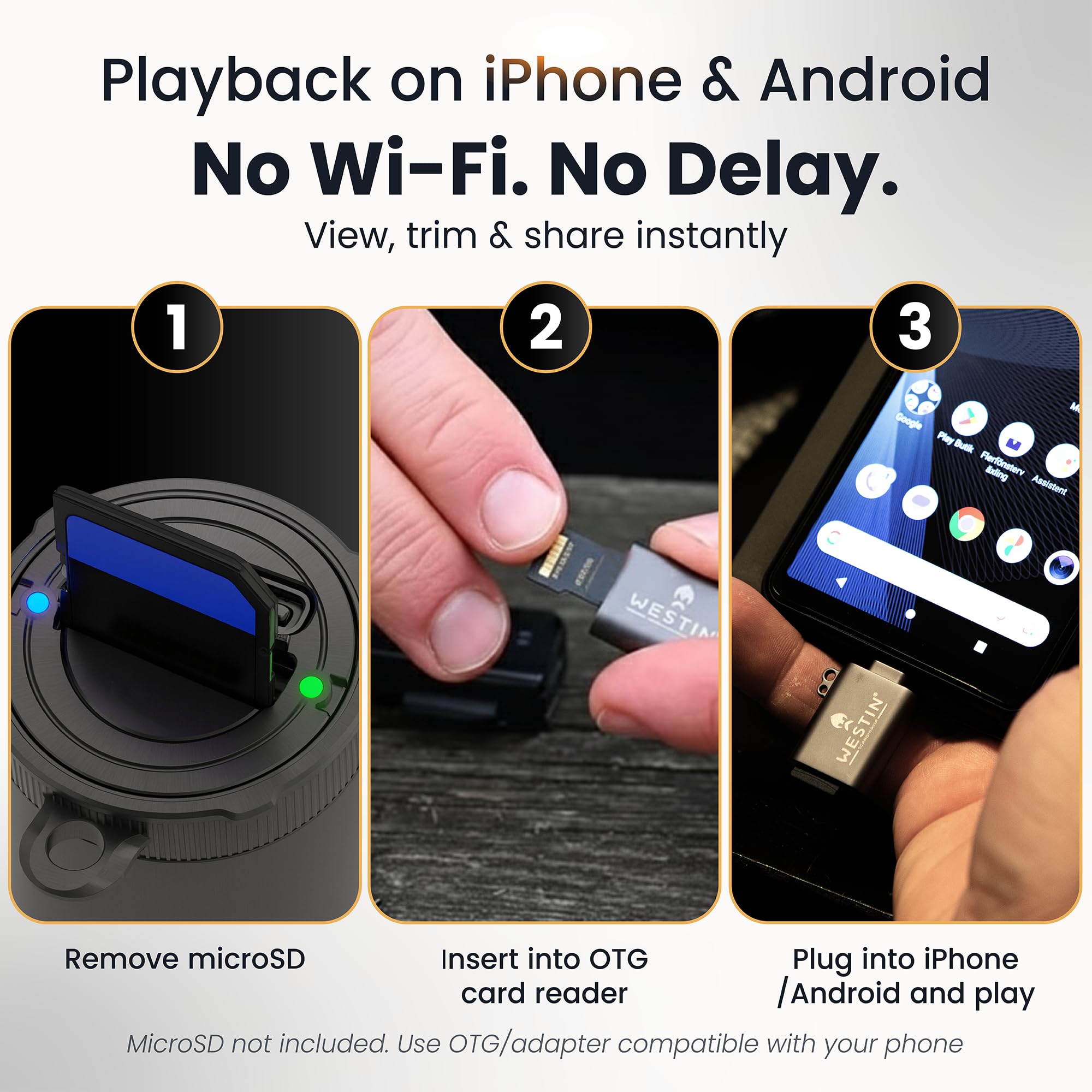 Westin Explore Cam - Fishing Gifts for Men - Castable Underwater Fishing Camera for Lure Fishing – Full HD 1080P with Direct Playback on iPhone & Android