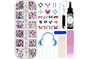 GENERIC Gems Kit, DIYJewelry Gems Kit-Sparkling Crystals Style Gems Kit for Brilliant Smile for Premium Beauty