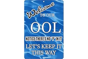 Rogue River Tactical Funny Swimming Pool Sign Metal Tin Sign Indoor Outdoor No Pee in Pool OOL Swim