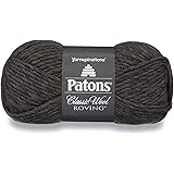 Patons Classic Wool Roving Yarn, 3.5 oz, Dark Gray, 1 Ball