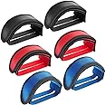3 Pairs Bike Pedal Straps Bicycle Feet Straps Cycling Adhesive Pedal Toe Clip Belt for Fixed Gear Bike(Red, Black, Blue)