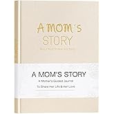 Artmag Mom's Life Story Journal Family Keepsake Book Linen Hardcover for Mom to Share Her Memories, with 250+ Prompt Questions Book Gift for Birthday Mother's Day Christmas (Beige)