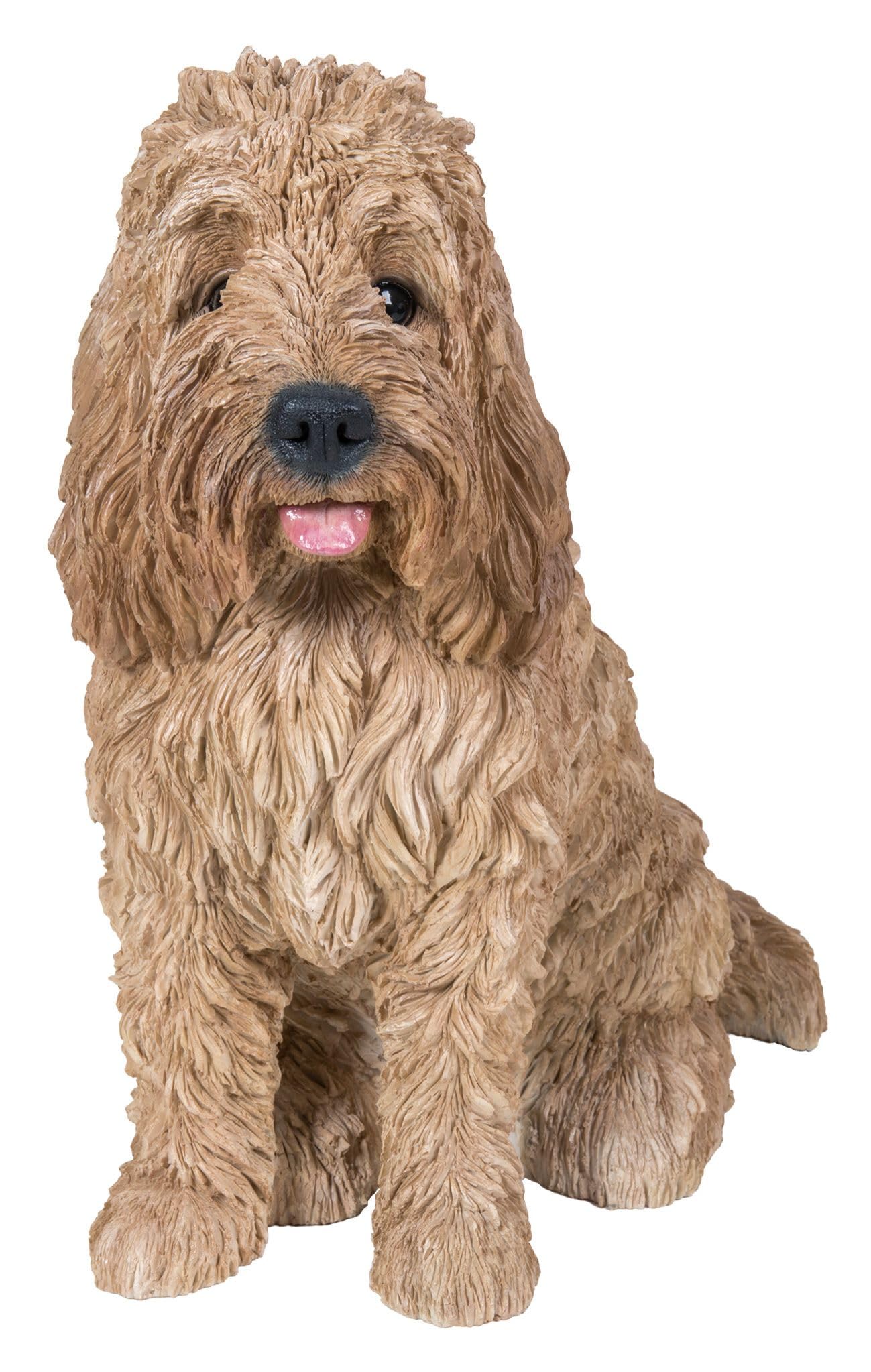 Vivid Arts - Real Life Sitting Golden Cockapoo Home or Garden Decoration (XRL-CKP7-A)