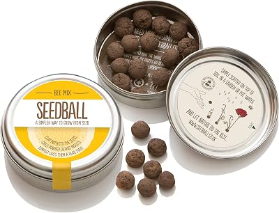 Seedball Bee Mix Seed Balls (Wild Flower Tin) 20 Pack UK Native Seeds
