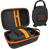XEGIMOR Silicone Cover and Hard Carrying Case for JBL Clip 5 Portable Bluetooth Speaker, Protective Storage Bag Holder for JBL Clip 5 Speaker Accessories (Black)