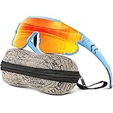 Kegrimi Kids Baseball Polarized Sunglasses: Sports Sunglasses for Boys Girls 3-12 Youth Sun Glasses for Cycling Running