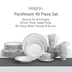 Mikasa Parchment 40-Piece Dinnerware Set, Service