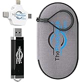 ThePhotoStick® Omni 128GB + Protective Case | Secure Photo & Video Backup and Transfer | Digital File Organization | USB & Multiport Connection for Phones, Tablets and Computers | Water Resistant Case