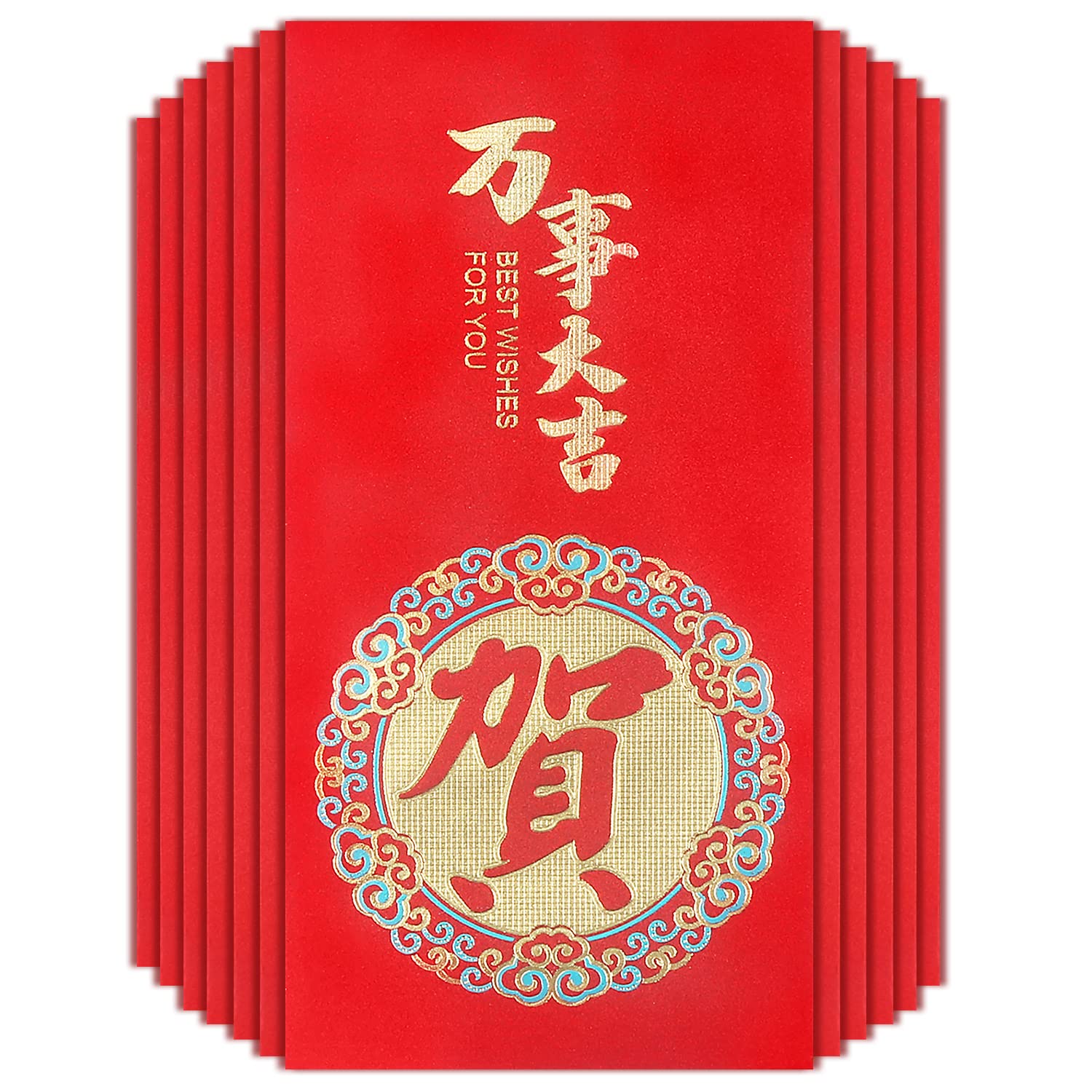 12 Pieces Red Envelopes,Money Envelopes,Cash Envelopes,Chinese Element Spring Festival Pocket Money Lucky Hong Bao for Birthday Christmas,New Year,Wedding