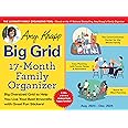 2024 Amy Knapp's Big Grid Family Organizer Wall Calendar: 17-Month Giant Fridge Calendar for Mom with 175+ Stickers (Hanging