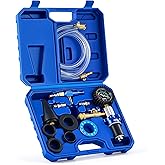 Orion Motor Tech Coolant Vacuum Refill Kit, 13pc Radiator Cooling System Tool Set with Conical Adapter 4 Round Adapters for L