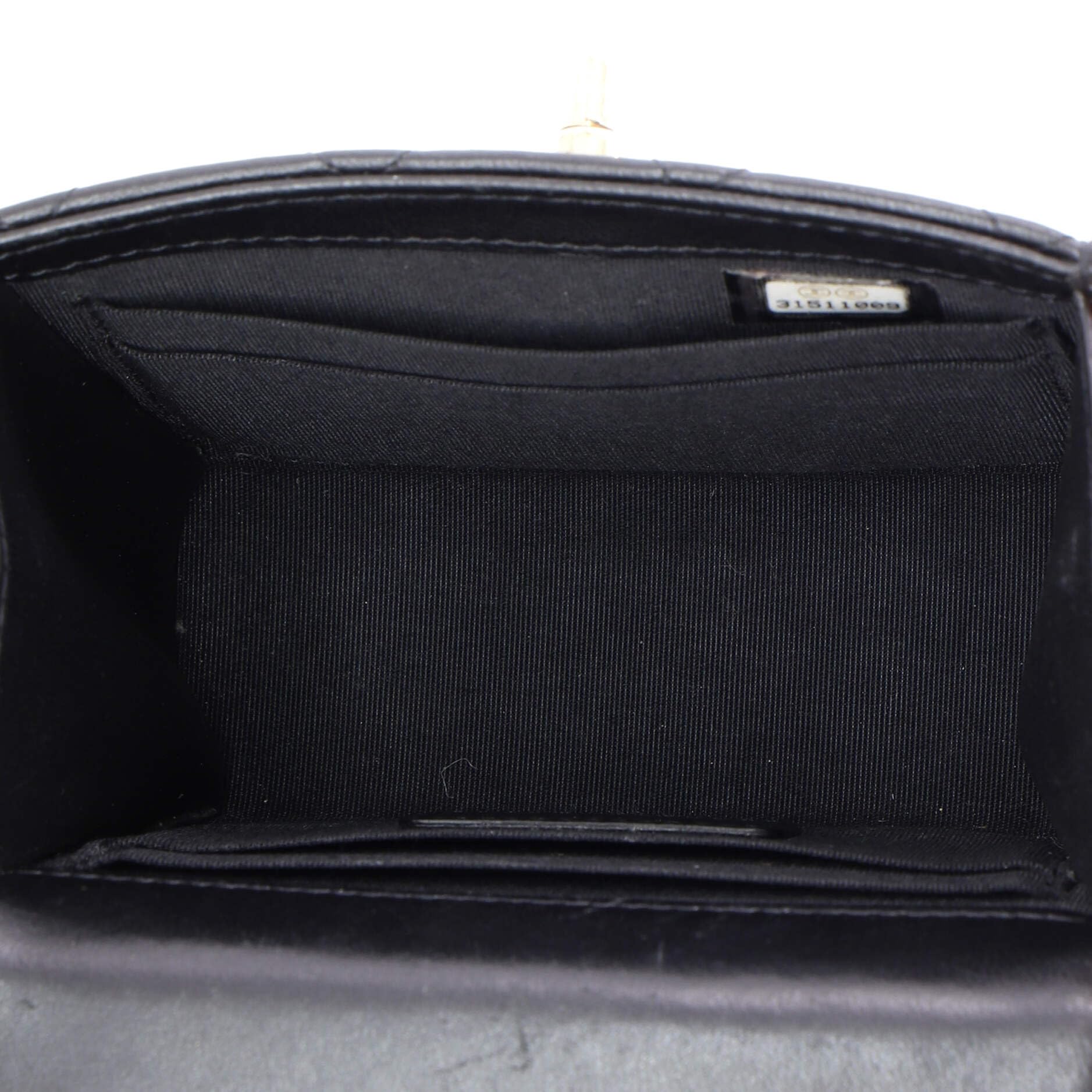 CHANEL Pre-Loved Trendy CC Clutch with Chain Quilted Lambskin Small, Black