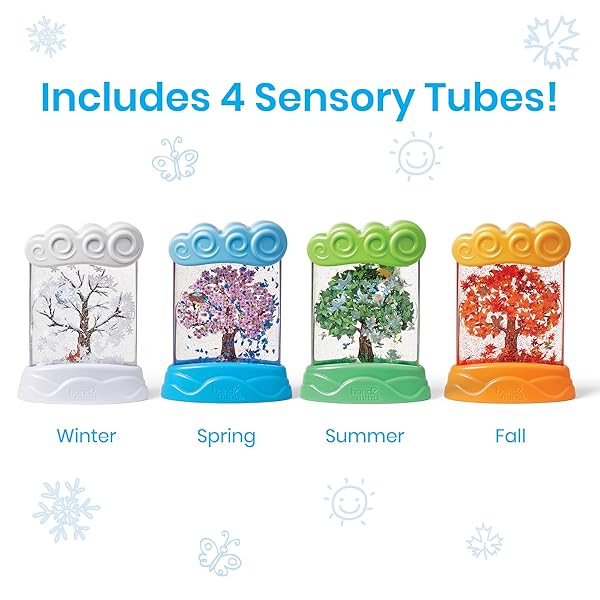 HAND2MIND CHANGING SEASONS SENSORY TUBES, CALM DOWN CORNER SUPPLIES, QUIET FIDGETS, TRAVEL TODDLER TOYS, PRESCHOOL CLASSROOM MUST HAVES, HANDS-ON STRESS RELIEF TOY, ANXIETY RELIEF ITEMS FOR KIDS
