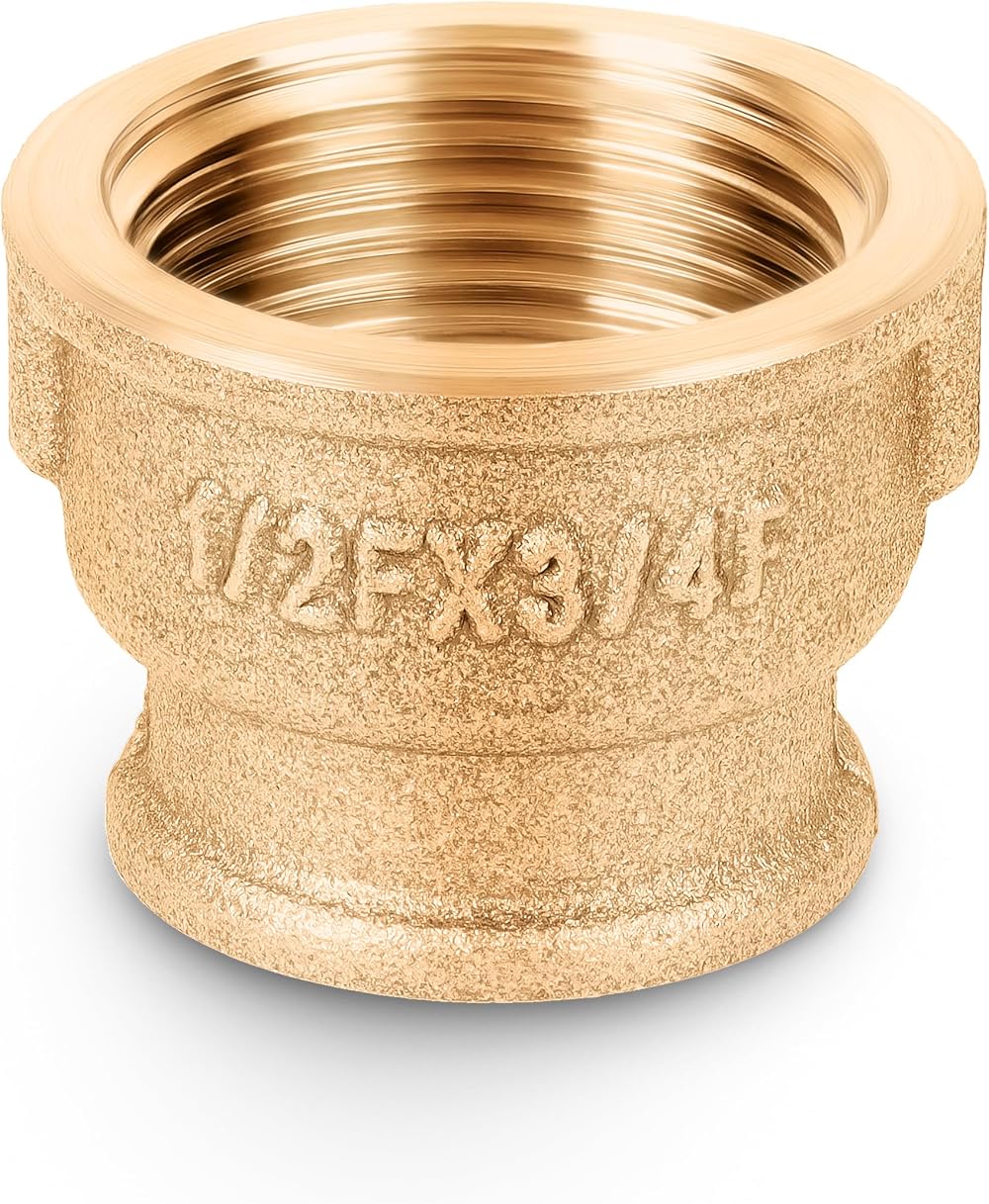 HYDROBIL Brass Reducing Muff 3/4" BSP Female x 1/2" BSP Female 10 Bar 95°C