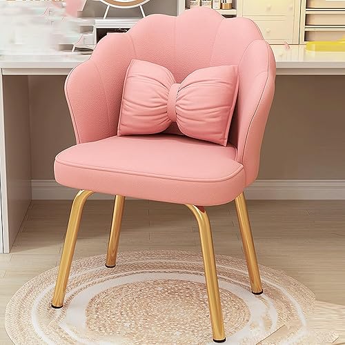 FawZia Vanity Chair with Back Petal-Shaped Makeup Chair for Vanity