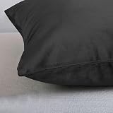 Yorkshire Bedding Velvet Cushion Covers 45x45 cm 2 Pack Black view 3