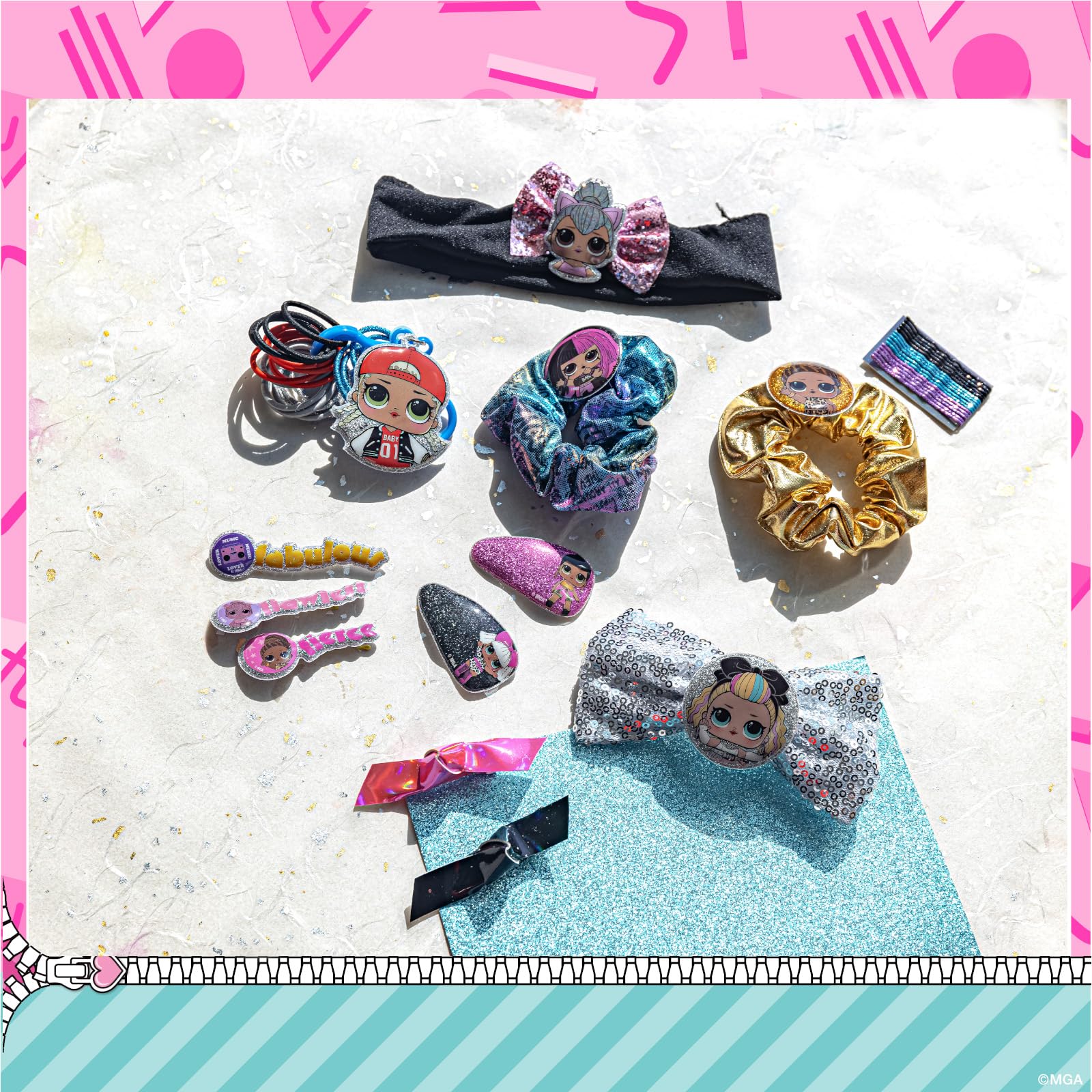 L.O.L. Surprise! Train Case Cosmetic Makeup Set Includes Lip Gloss, Eye Shimmer, Nail Polish, Hair Accessories & More, Perfect for Parties, Sleepovers & Makeovers, Ages 5+, by Townley Girl