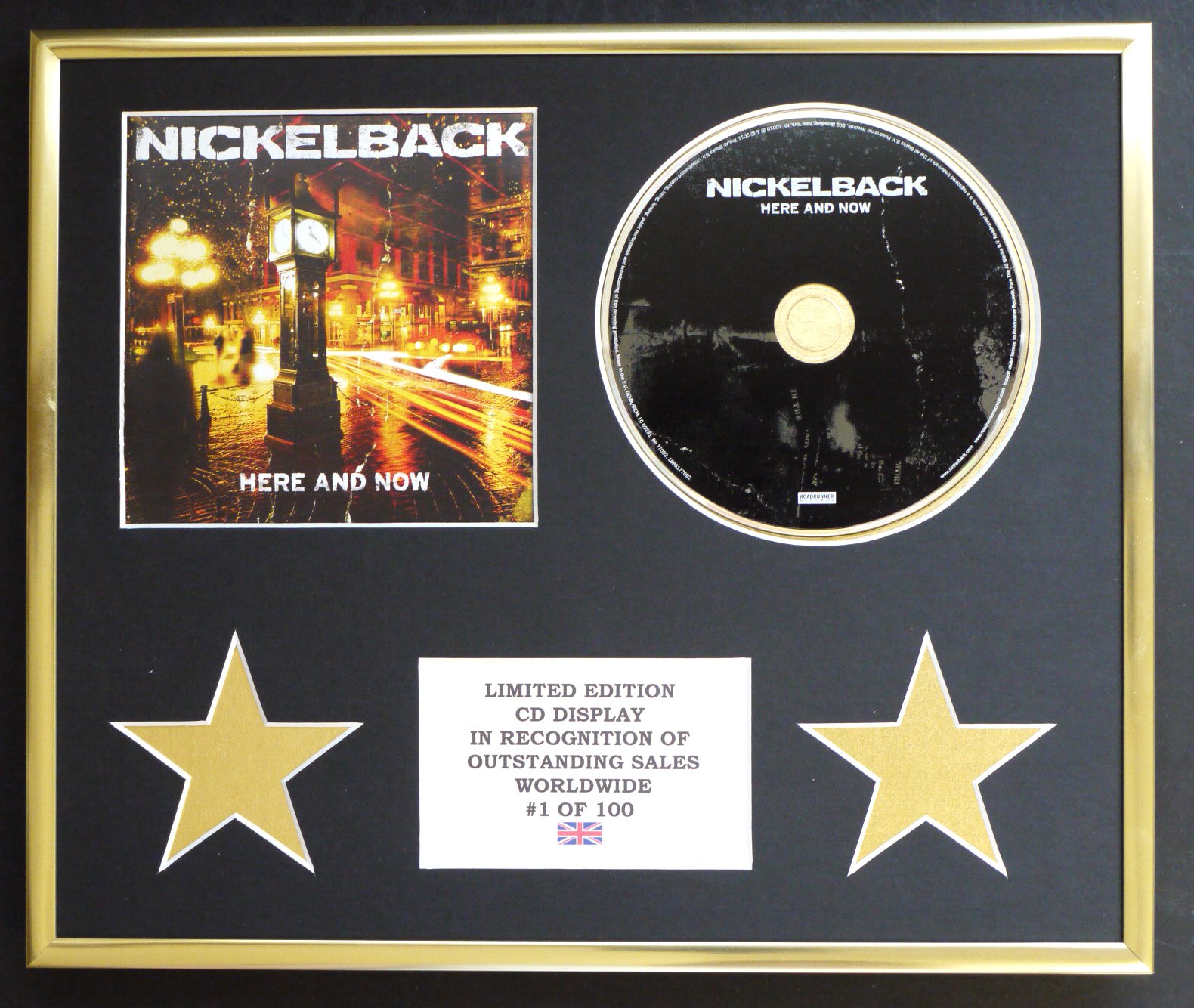 NICKELBACK/CD DISPLAY/LIMITED EDITION/COA/HERE AND NOW